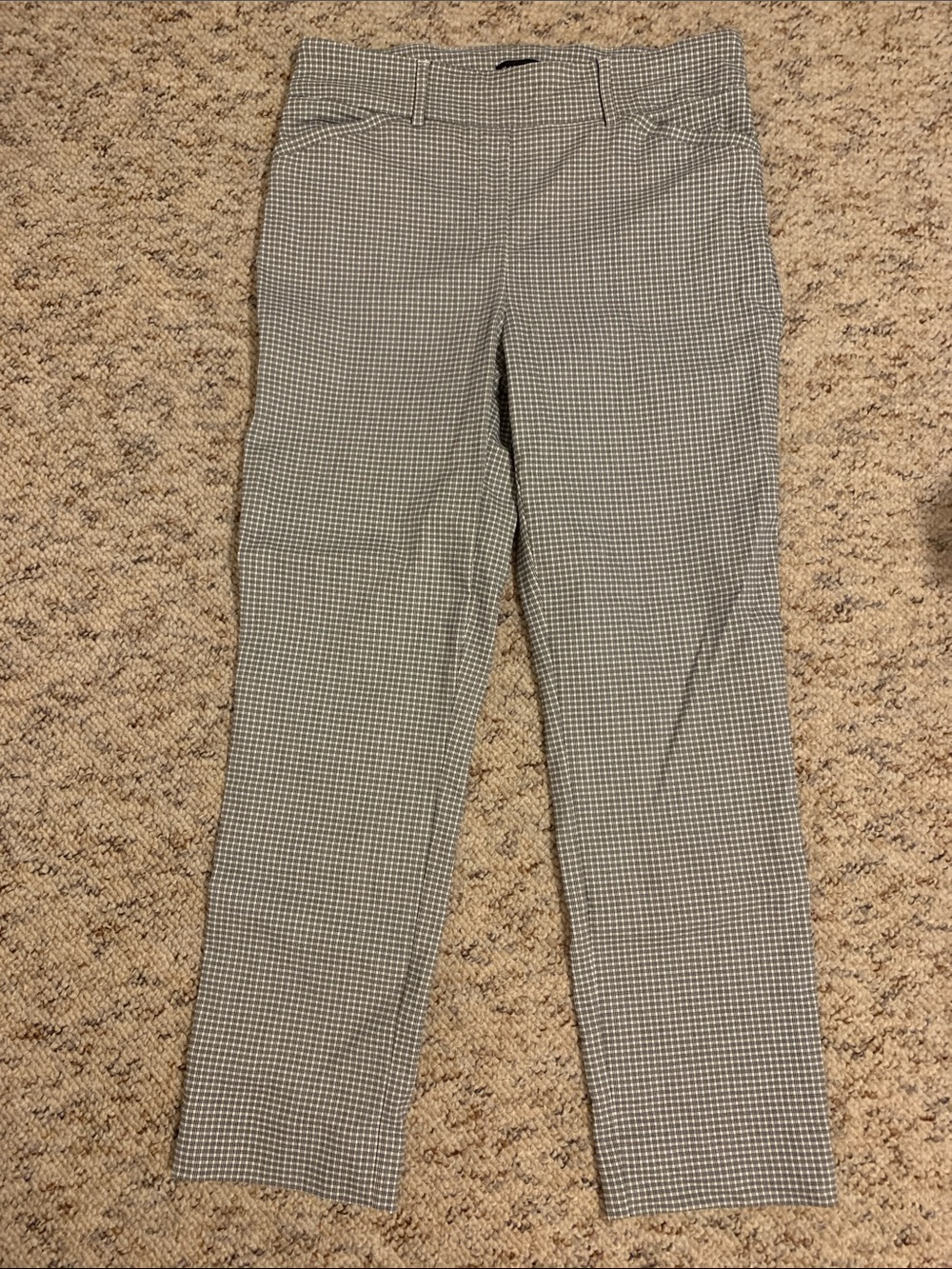 Hilary Radley Black and White Micro Gingham pants